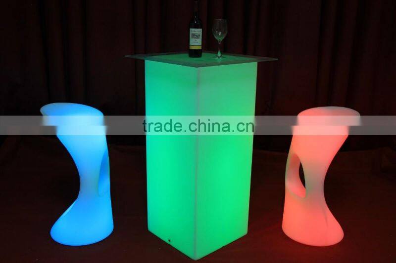 light up coffee table/light up cocktail table/light up bar cuboid table