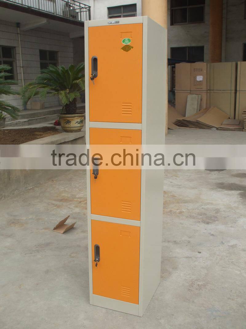 Single Side Three- door Metal Locker for Home ,School and Dormitory