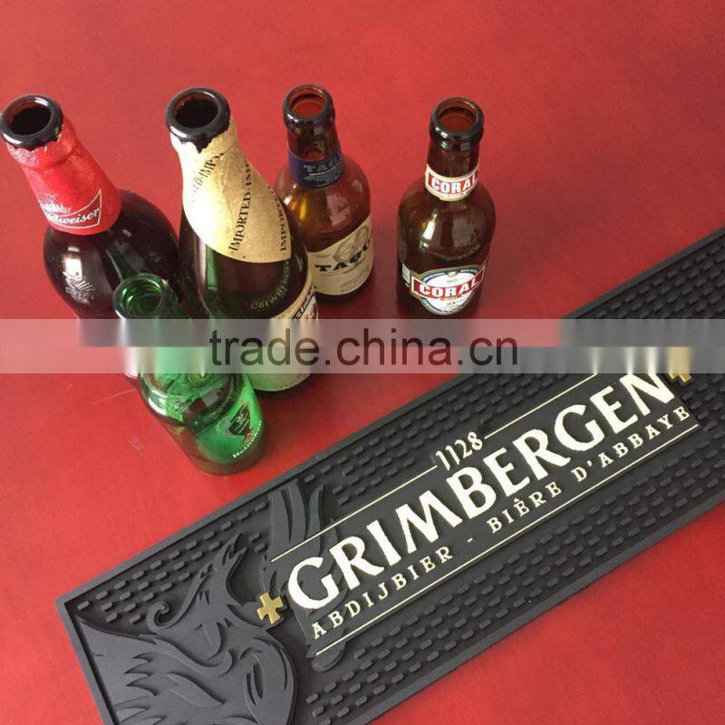 Customized print OEM rubber PVC bar mat bar runner