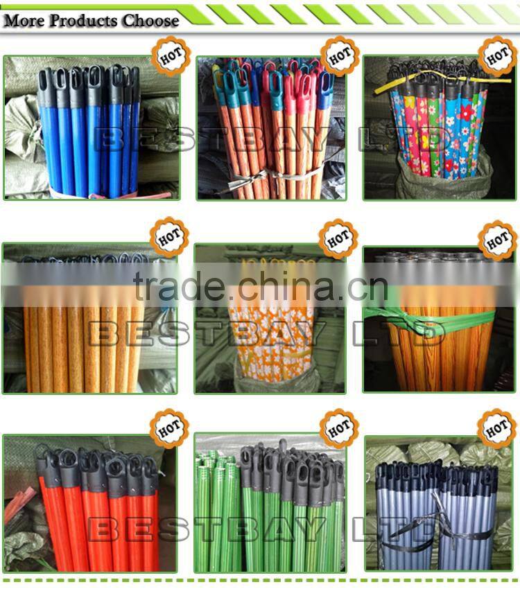 pvc coated wooden stick/plastic broom handle/