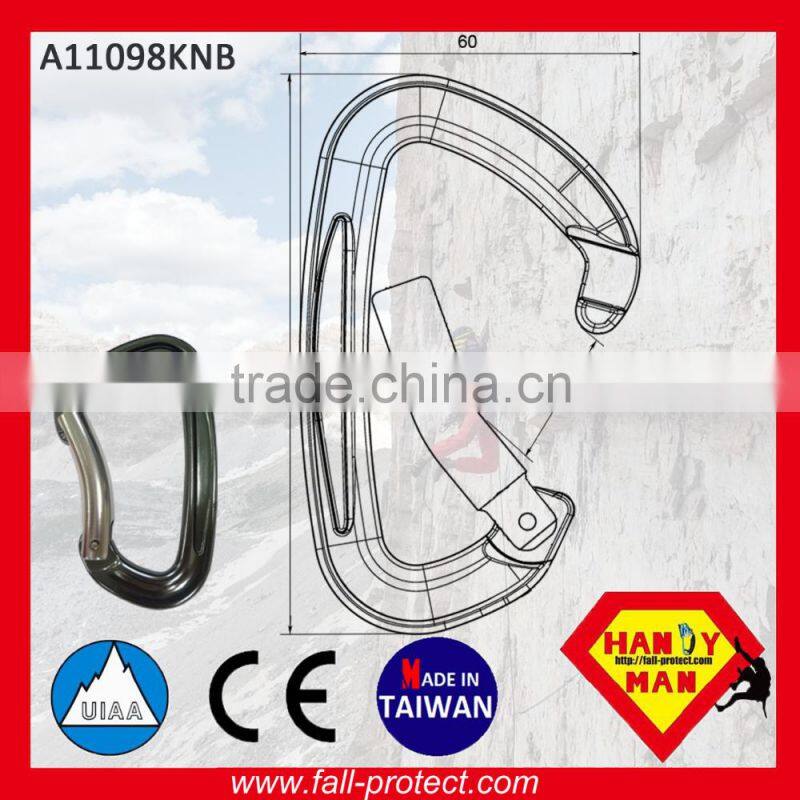 With CE & UIAA Rock Climbing Mountaineer Aluminum Carabiner For Rescue