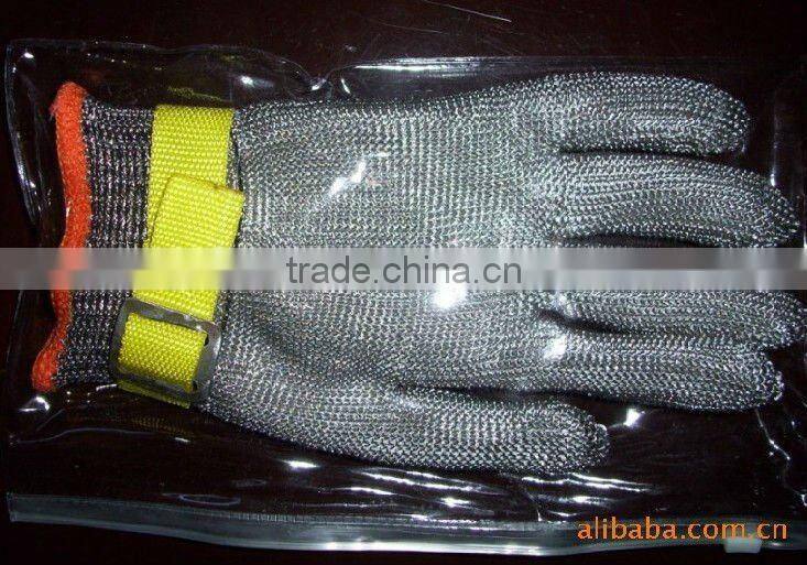 Stainless steel wire Glove Steel Mesh Glove(cut-resistant)