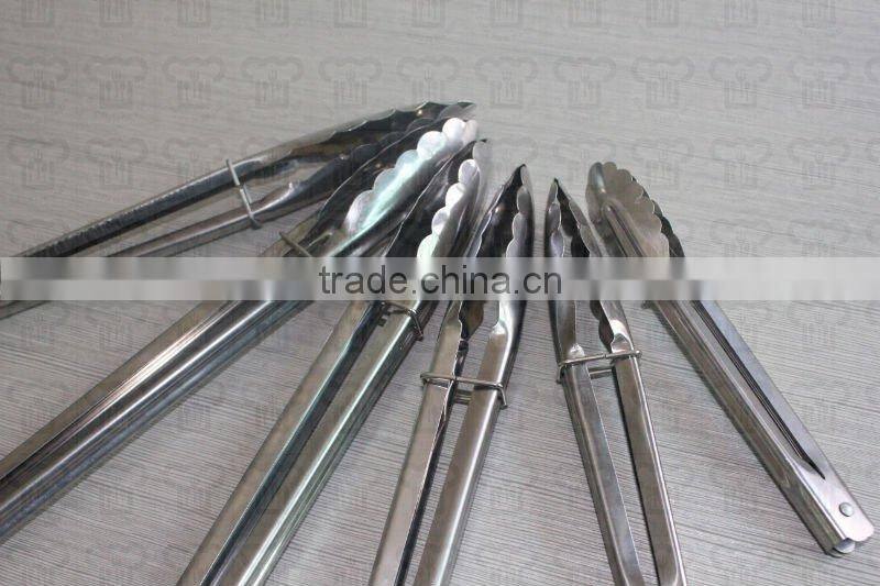 Stainless steel food tongs w/different sizes