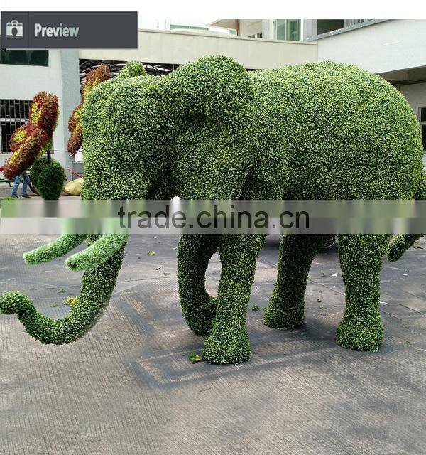 Fake plastic grass hedge artificial milan grass topiary animal made in dongguan for wholesale