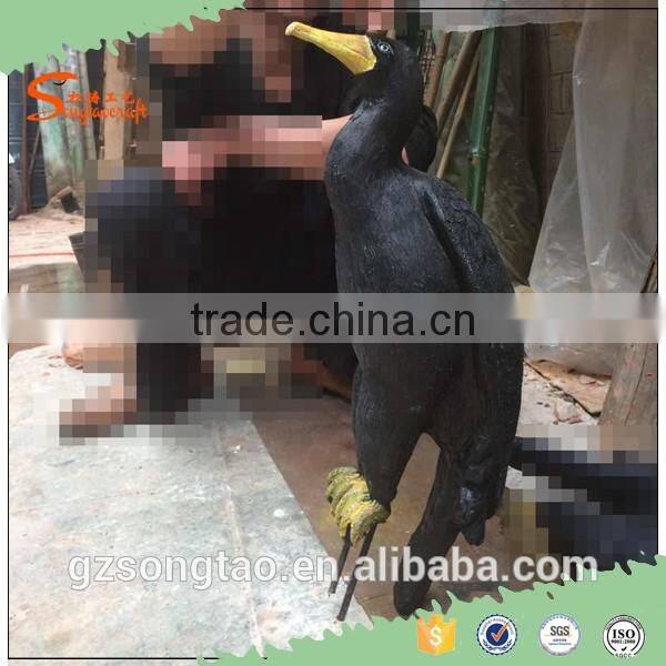 2016 New Best quality animal sculpture fake artificial old fisherman and birds statue for sale