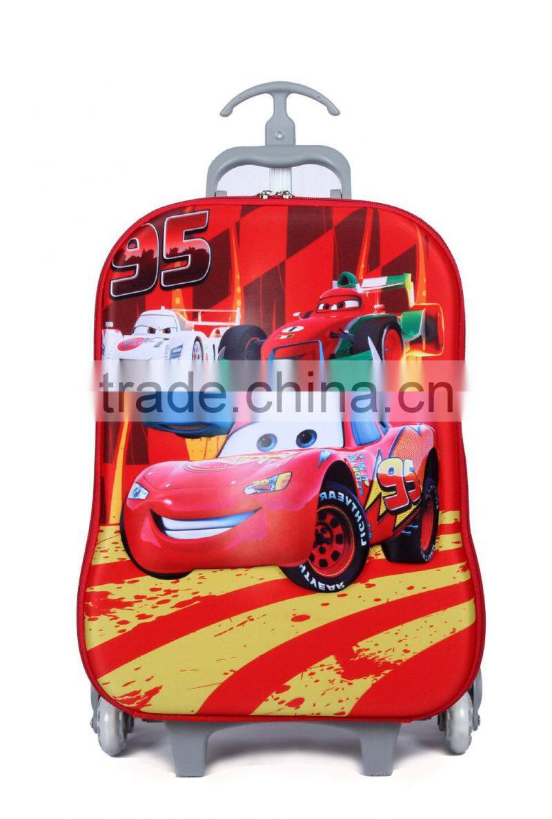 2015 3D kids school trolley bag