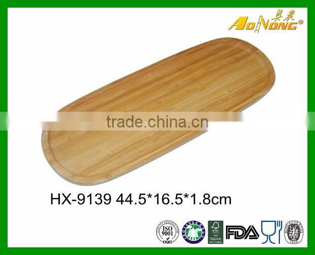 Wholesale Wood Bamboo Tea And Coffee Food Tray Long Bread Serving Tray