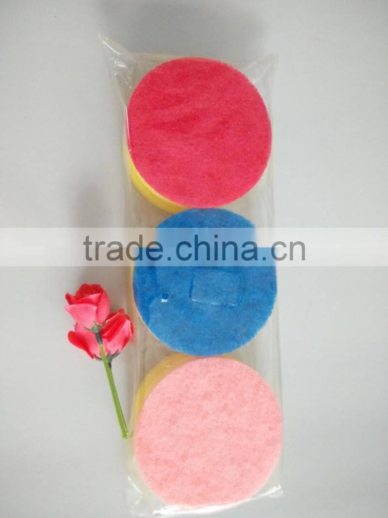 China factory good quality colorful round scouring sponge pad