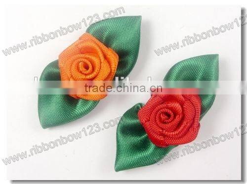 fashion new decorative garments handmade flowers/pure handmade ribbon flowers for Bra