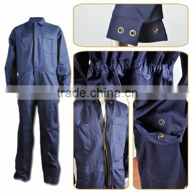 Dark blue Aramid coverall with reflective strips for fire fighter