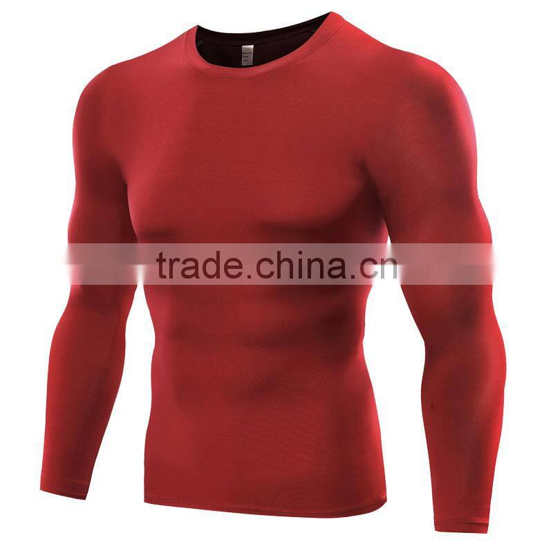 Hot-selling long sleeve quick dry t shirt men fitness training wear