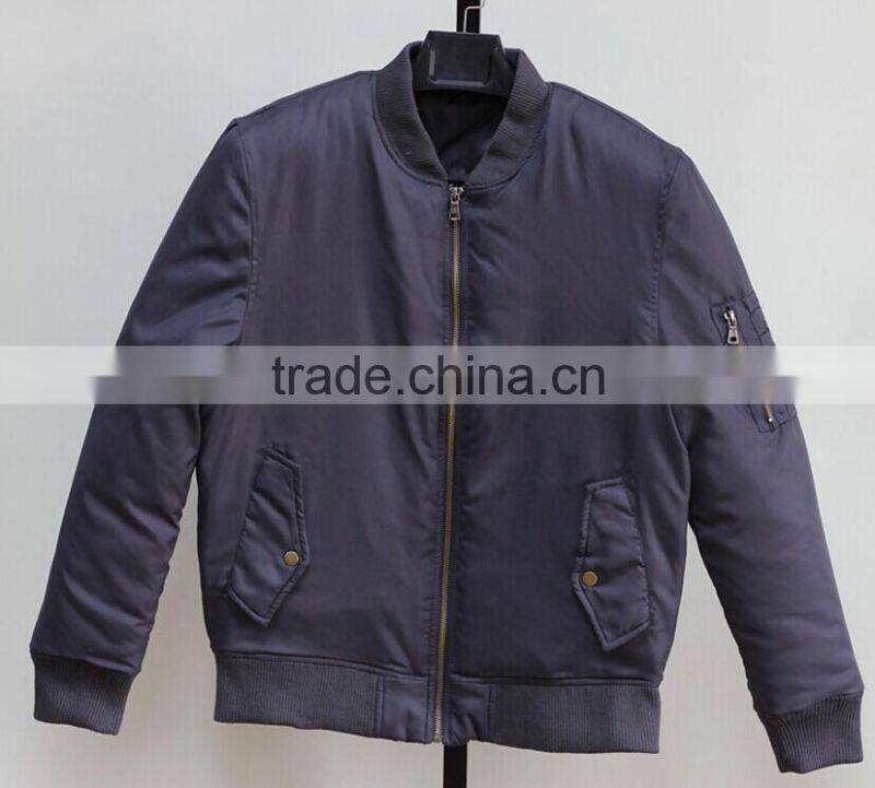 Mens popular nylon twill high quality bomber jacket