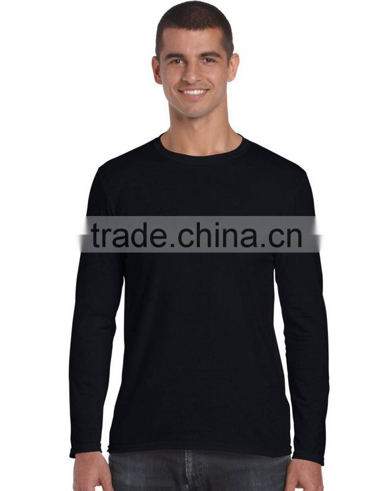 100% cotton men's long sleeve sweatshirt wholesale, autumn/spring t-shirt custom wholesale