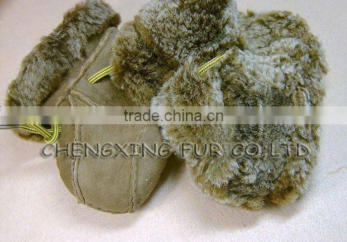 CX-SHOES-02 Genuine Sheared Sheep Skin Funny Baby Shoes