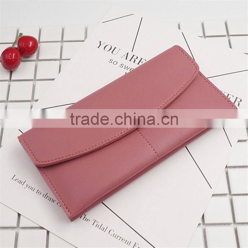 New arrivel design online shopping soft PU ladies Multi card purse wallets wholesale