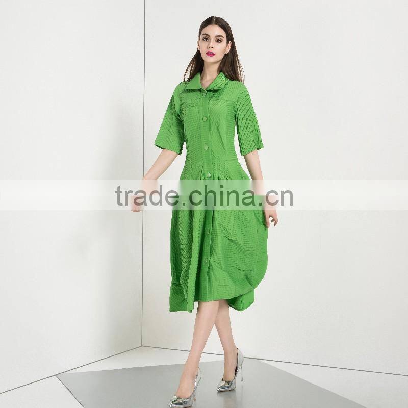 Guangzhou Supplier Customized High-end Muslim Long Sleeve maxi dress Aqua Green Evening Dress 2016