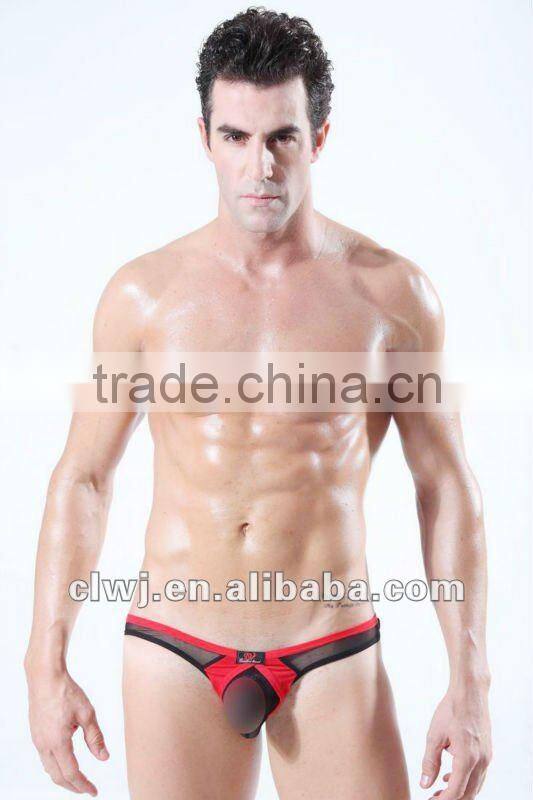 2012sexy color matching G-string for men ,high quality and transparent G-string