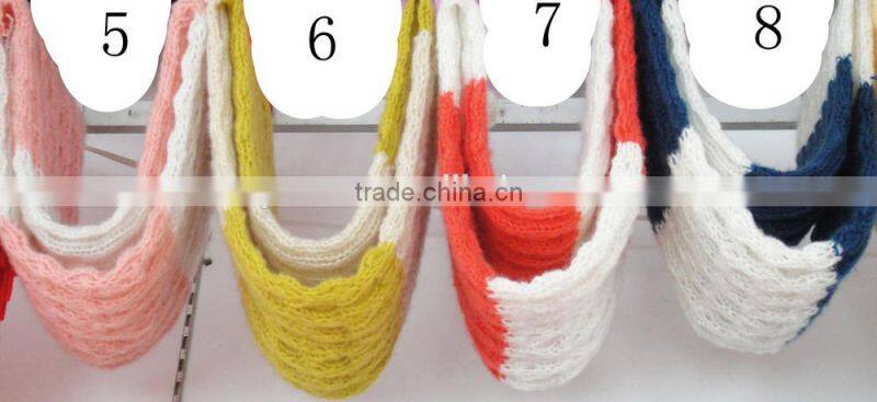 Fashion new knitted acrylic infinite wrap scarf