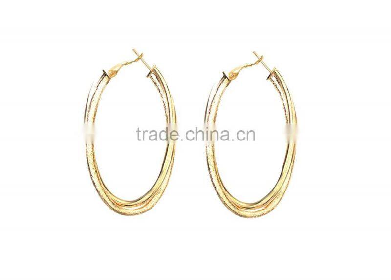 Indian Traditional Artificial Gold Plated Hoop Earrings