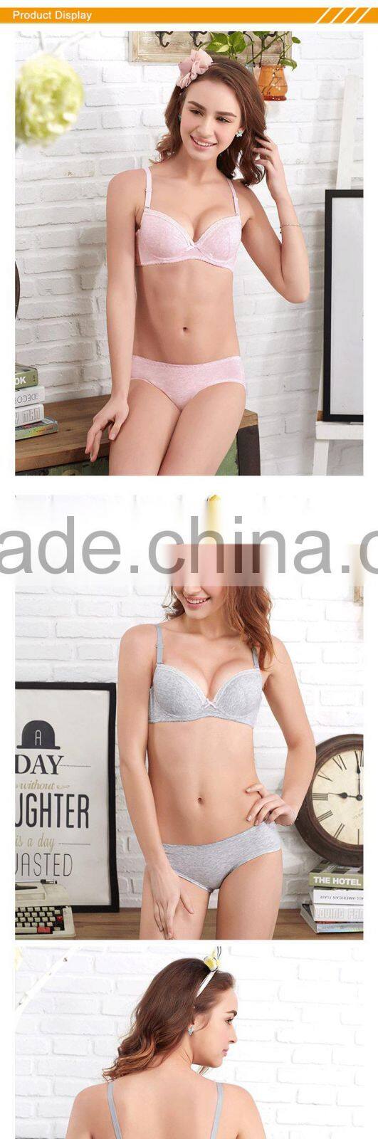 HSZ-2256 Latest Fashion 2017 Ladies Cotton Sexy Fancy Bra Panty High Quality Women Lingerie Underwear Hot Girl Sexy Push Up Bra