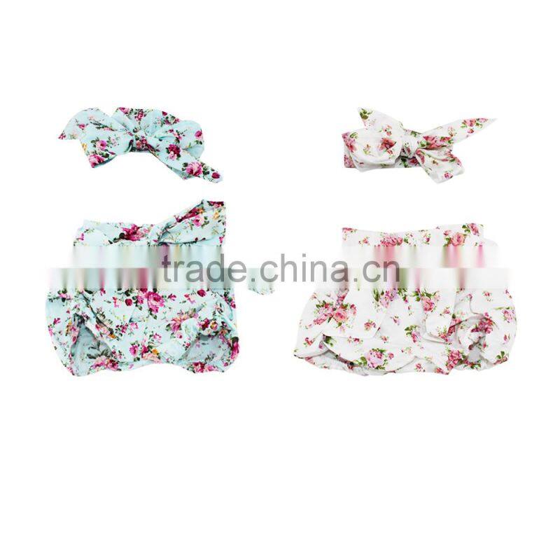 Baby girl new design color combination shorts for summer plain color kids shorts