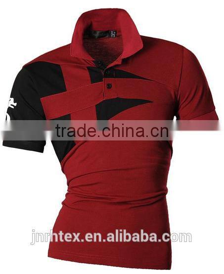 Trade assurance ring spun cotton fabric custom fake man polo t shirt different colors