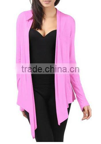 plus size women clothing stretch fabric draping long sleeve open cardigan 2016 women