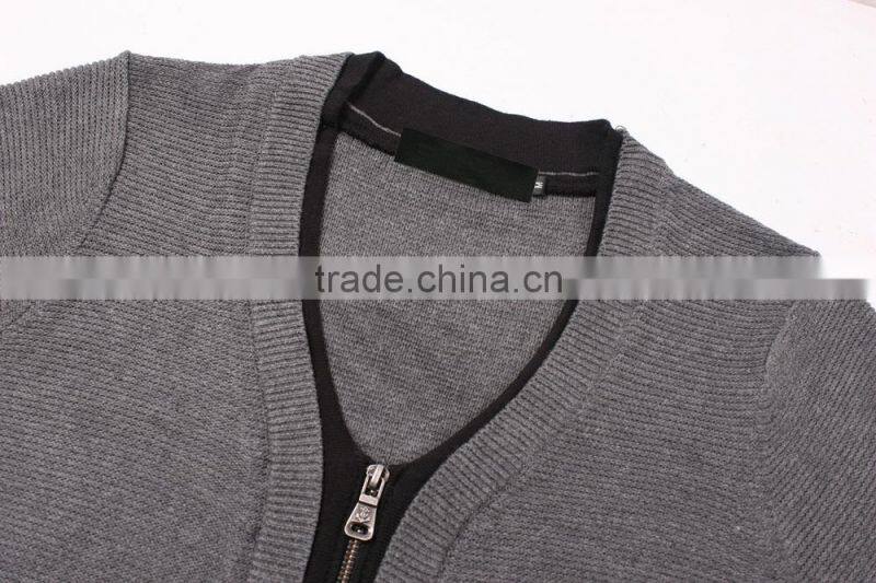Long Sleeve Grey Button Down Cardigan Sweater For Men