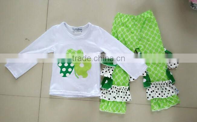 Boya new arrive autumn and winter New kids clothes girl baby long sleeve cotton flower casual suits baby clothing wholesale