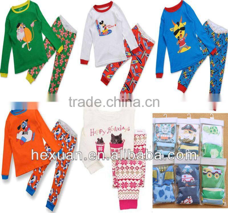 100% cotton baby Pajamas baby tee shirts tight top pant kids t-shirt