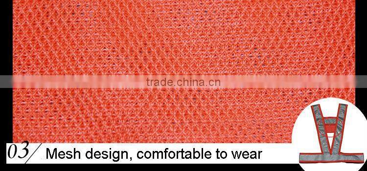 High visibility mesh Night Work Safety Vest with LED lights