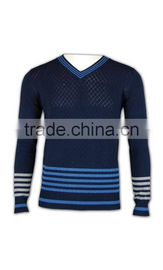 ISO9001/BSCI Manufature popular navy blue fitted pullover cardigan sweater