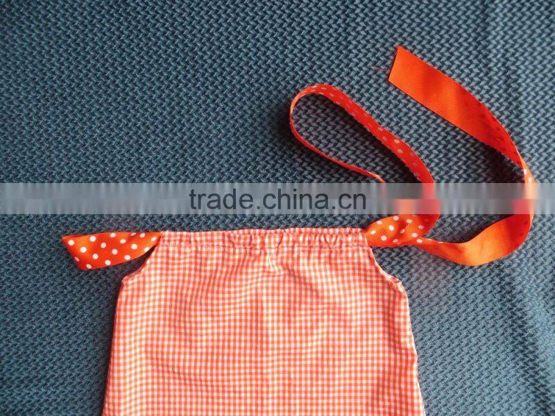 2015 baby orange sub-box dress with a silk ribbon braces skirt YW-057