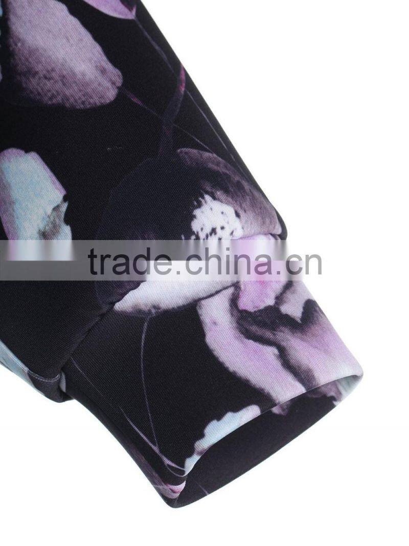 ladies custom sublimation full printing crewneck heavy sweatshirts/hoodies