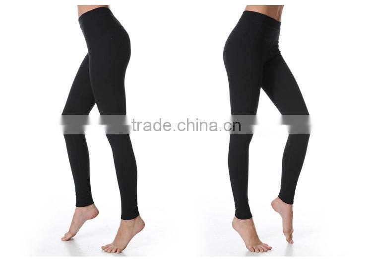 Toning belly in tall waist tight yoga ninth pants 85% polyester + 15% spandex women wholesale yoga pants