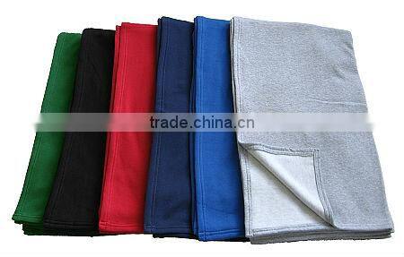 60% cotton+40%ploy blend sweatshirt fleece blanket(KN-BL-14)