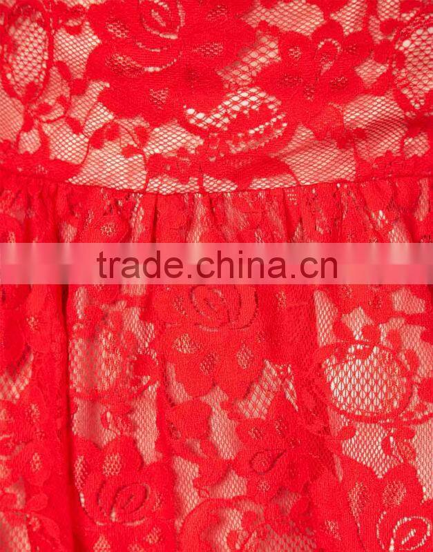 Lace Bandeau Skater Dress