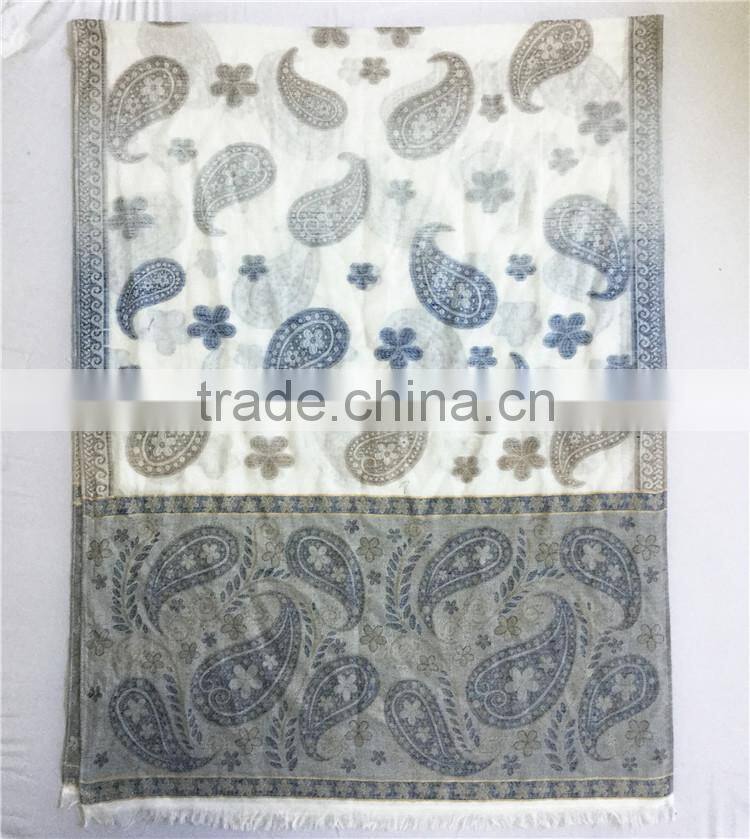 180*70cm High Quality cheap viscose women pashmina Gradient shawl scarf