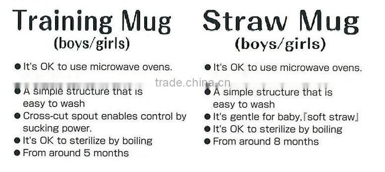 Japan Safety and Easy to use baby feeding bottle Baby Plastic Mug