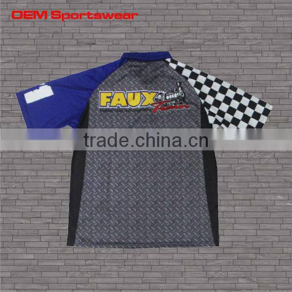 polyester sublimated printing mens motorcycle wear