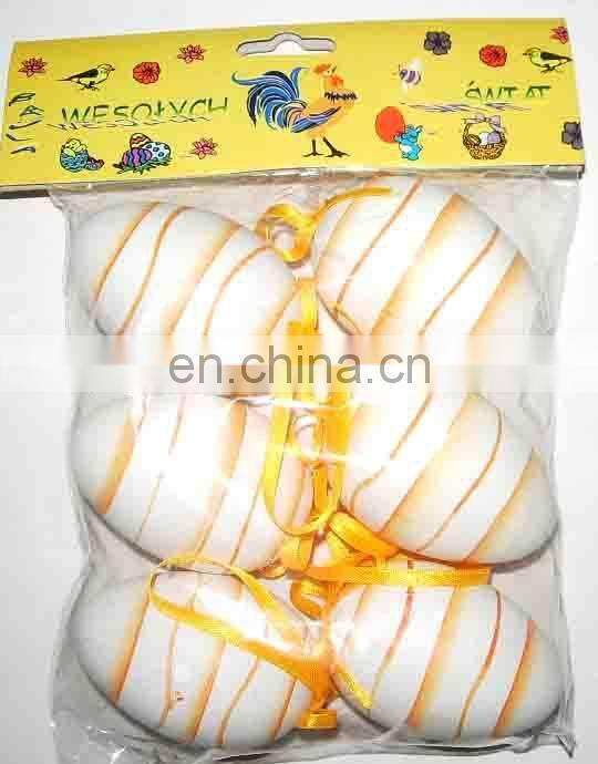 New easter egg with stripe and flower pattern for decoration