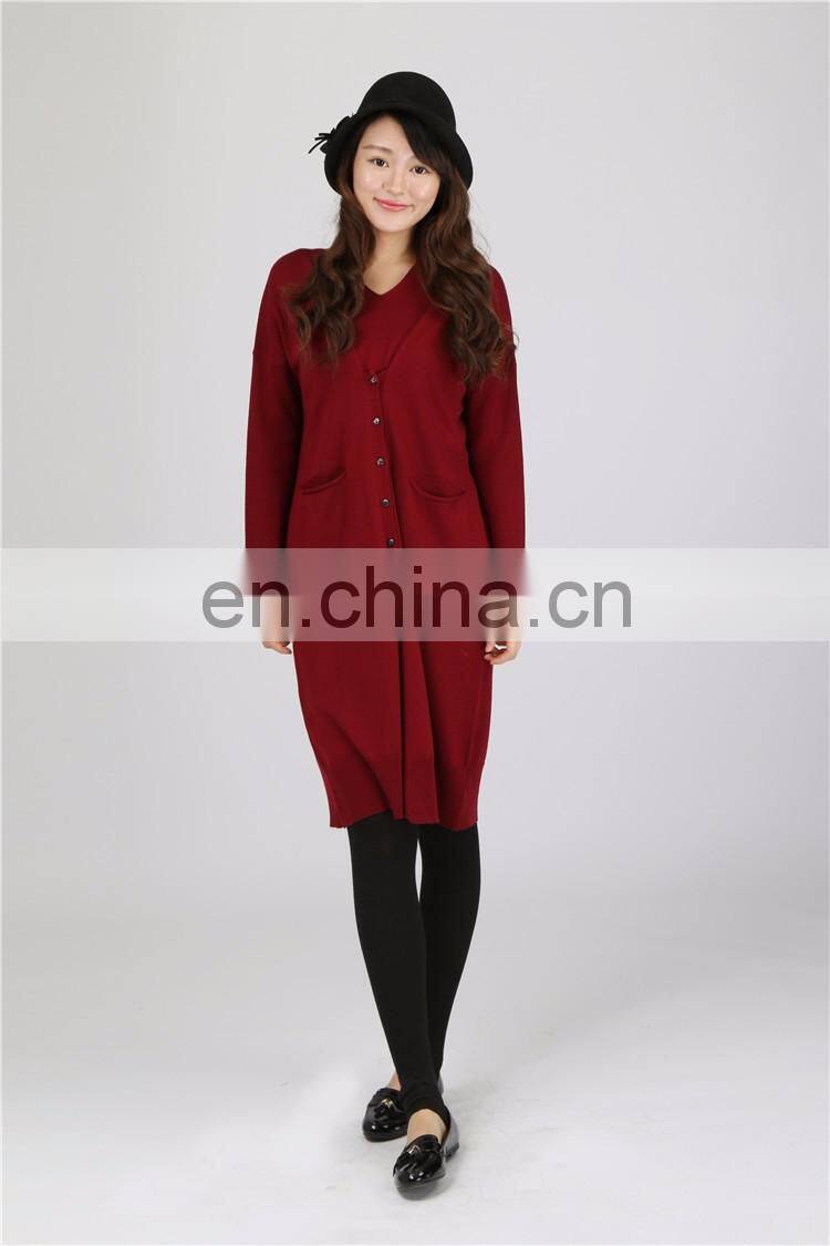 2016 new arrival OEM winter lady knitted cardigan