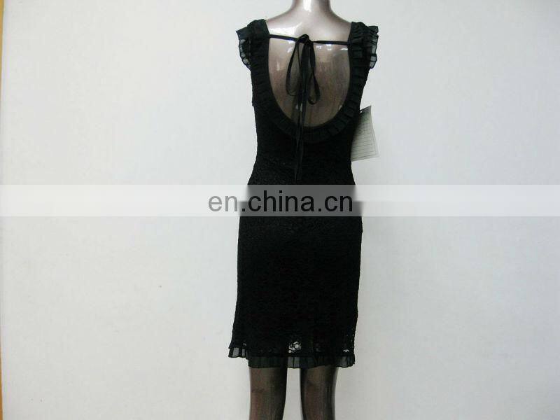 Back bareness dress ladies lace sheath dress