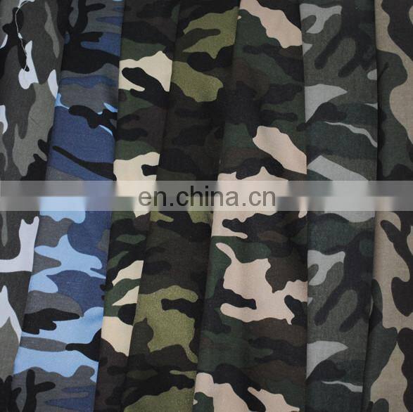 cotton camouflage fabric cvc army printed fabric water-resistant