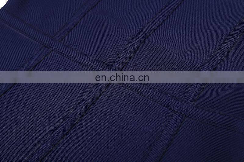 Amigo 2017 new style blue sleeveless sexy cut out bandage dress midi evening dresses for women party wear