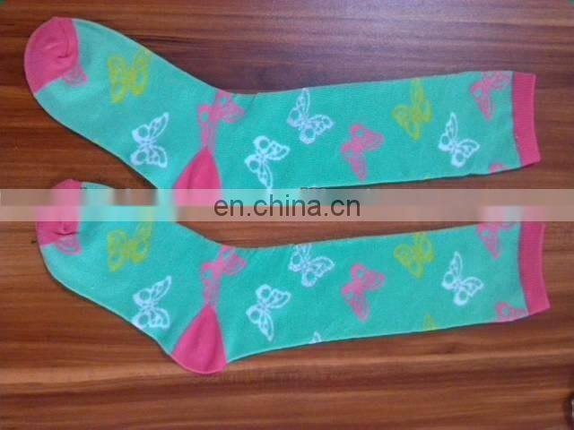 school jacquard white socks