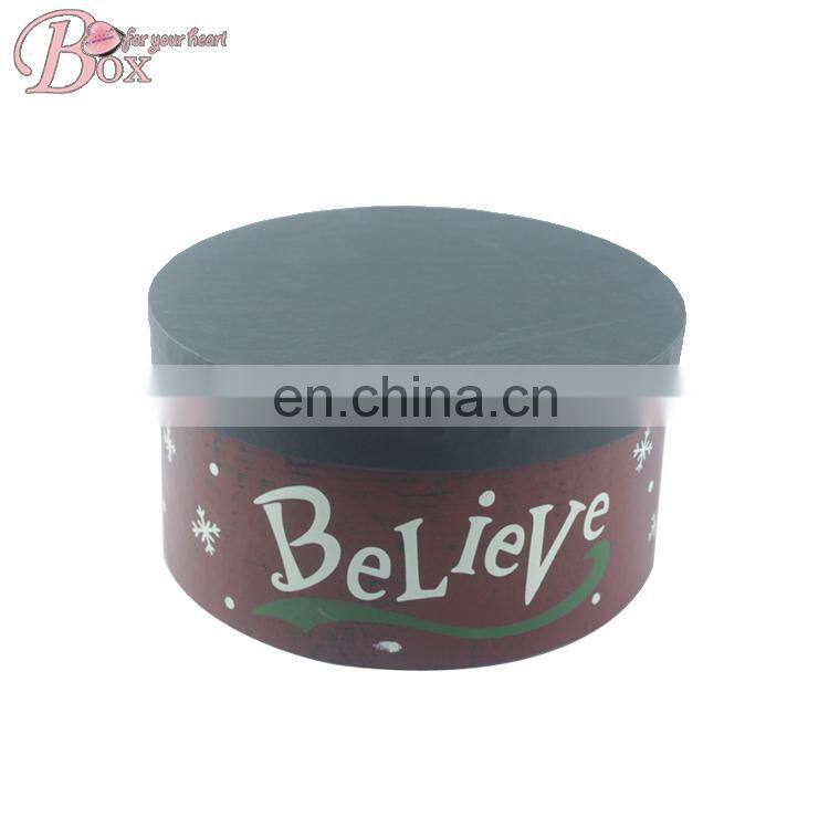 2016 Hot Sale Handmade Creative Round Christmas Storage Box