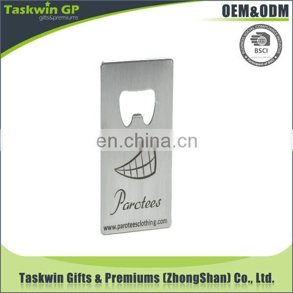 Promotional custom laser logo bottle opener for wholesale