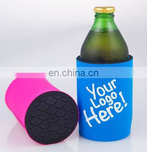 Professional insulated neoprene beverage cooler with jacquard logo