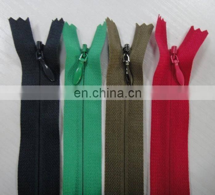 Nylon good quality lace colored invisible zipper